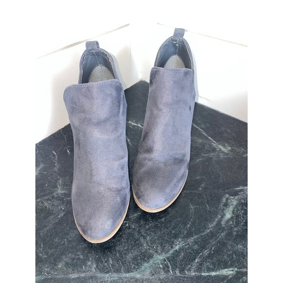 Carlos by Carlos Santana blue gray suede heeled bootie 6.5 - Picture 1 of 10